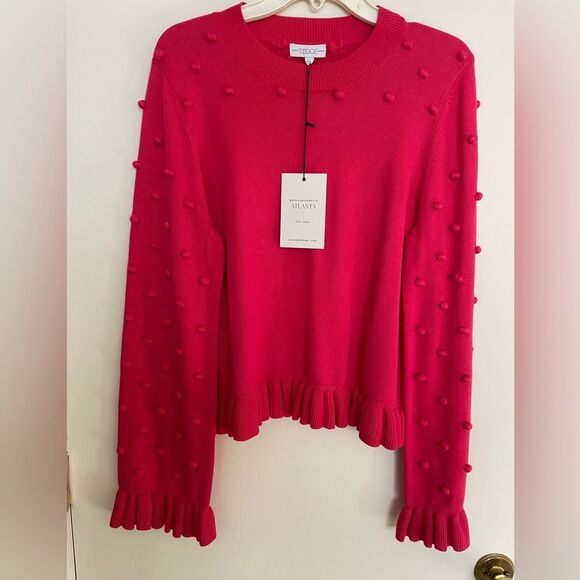Sweaters - NWT S’EDGE Mable Boutique Lipstick Pink long sleeve pullover Sweater in Medium